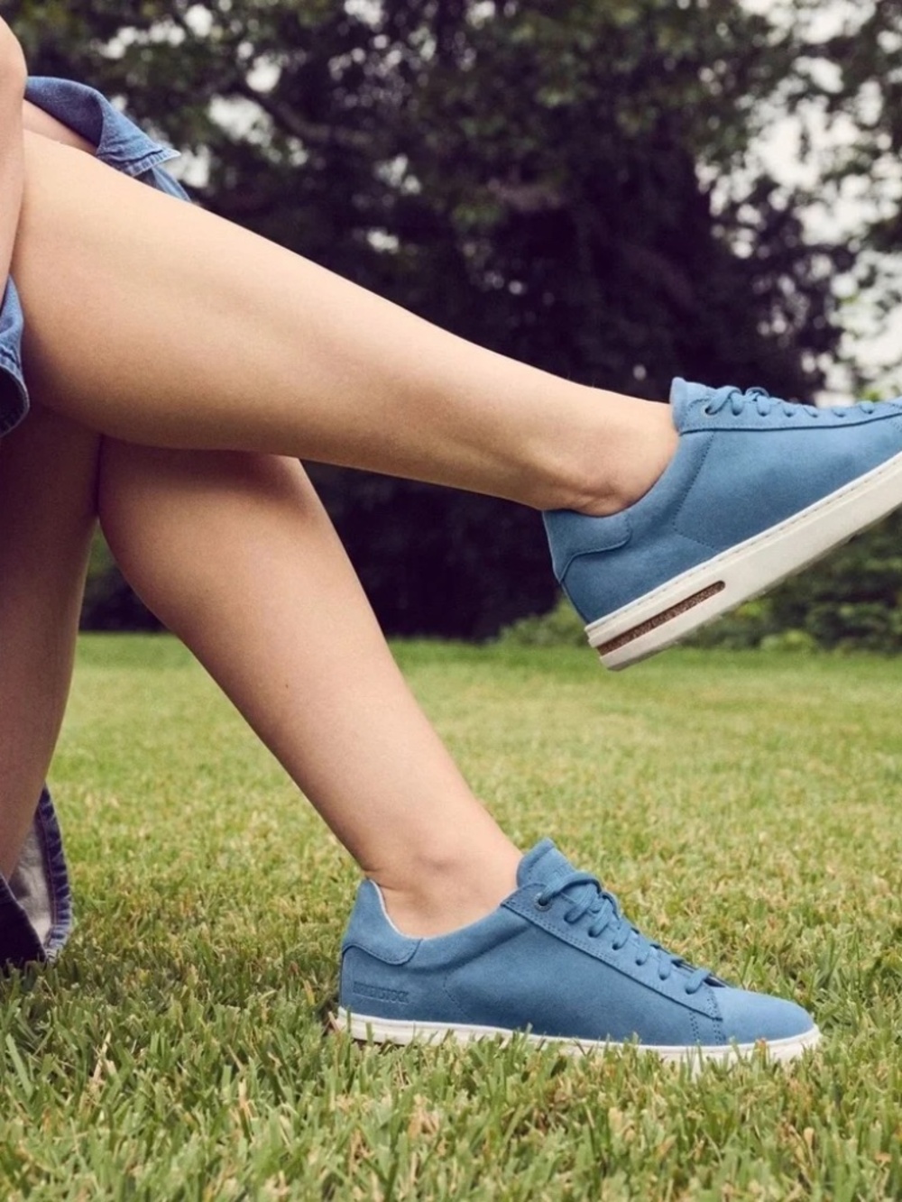 Birkenstock Bend Low Elemental Blue Suede Sneakers Women’s 38